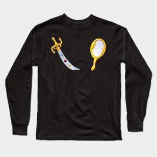 Space Sword & Deep Aqua Mirror Long Sleeve T-Shirt